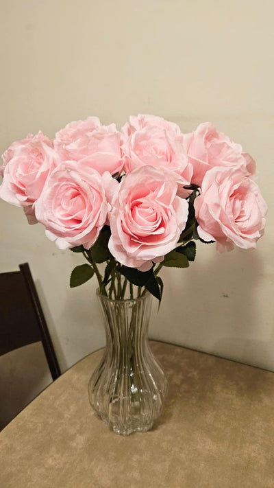 Artificial Rose Flower with Leave (3 stems)