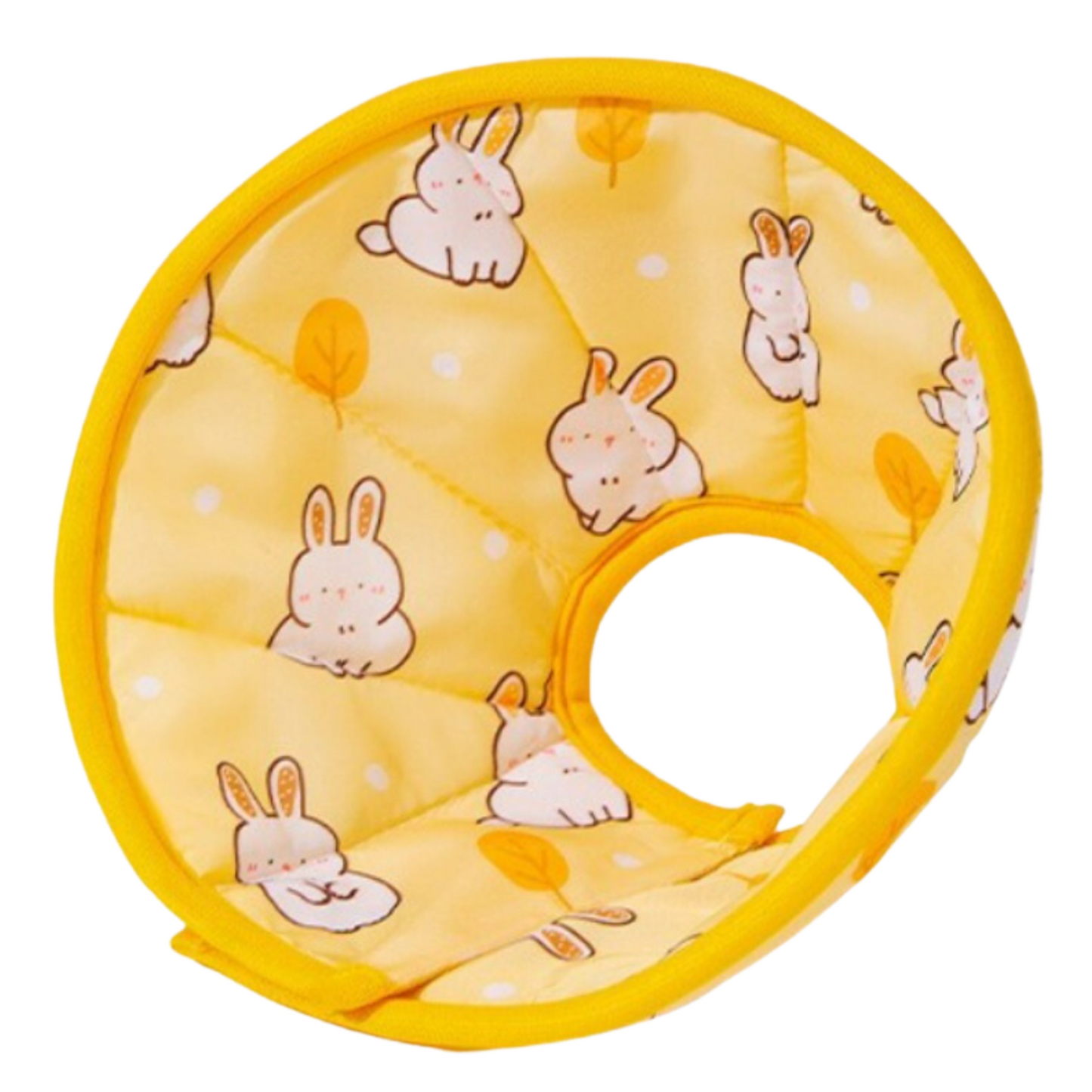 Waterproof Bunny Pattern Pet Collar (Yellow)