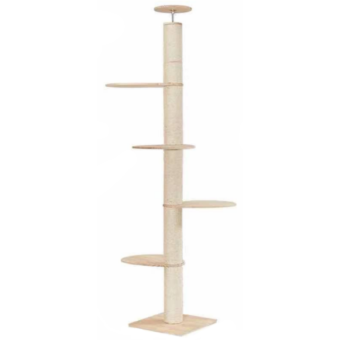 Wooden Ceiling Cat Condo - White (240cm - 260cm Heights)