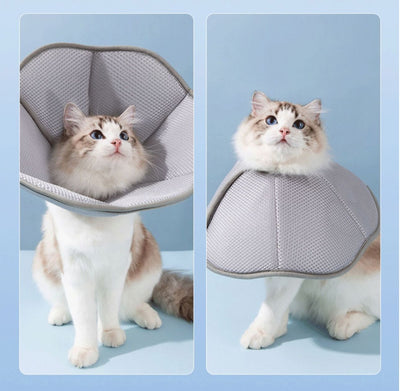 Mesh Breathable Pet Cone Collar (Grey)