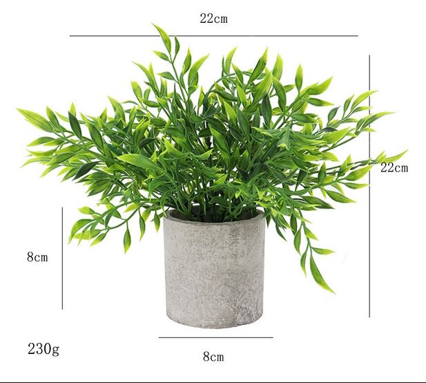 Artificial Small Table Plant N in Pulp Pot