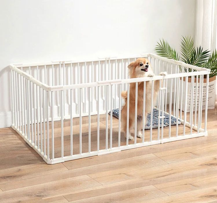 White Pet Metal Fence with Door (H50cm-70cm)