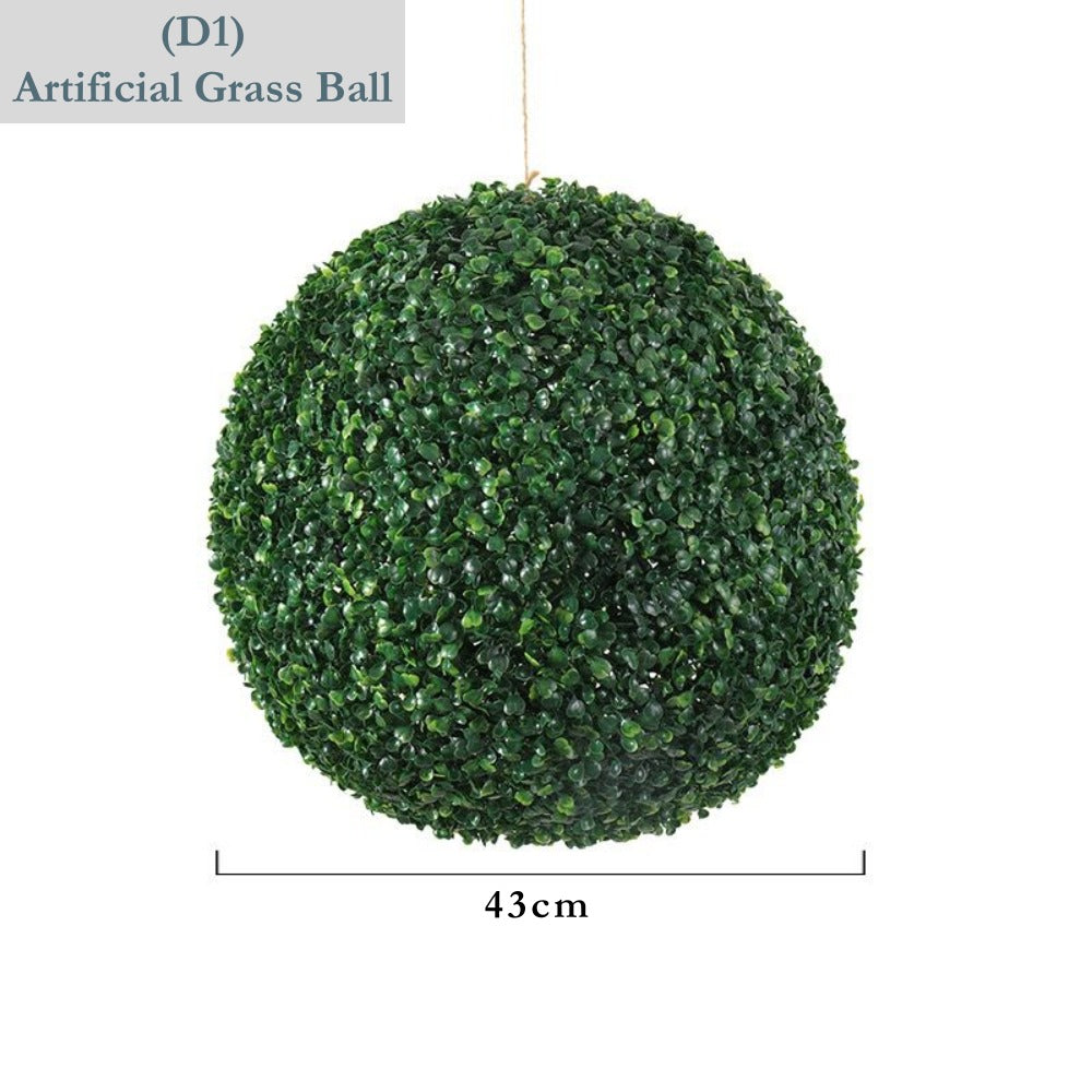 Artificial Grass Ball Topiary Plant