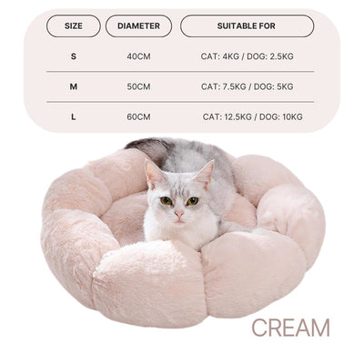 Flower Fluffy Pet Bed