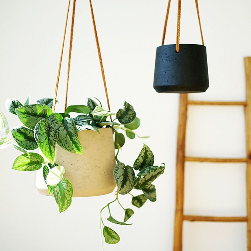 Hanging Cement Pot - Beige (60cm)