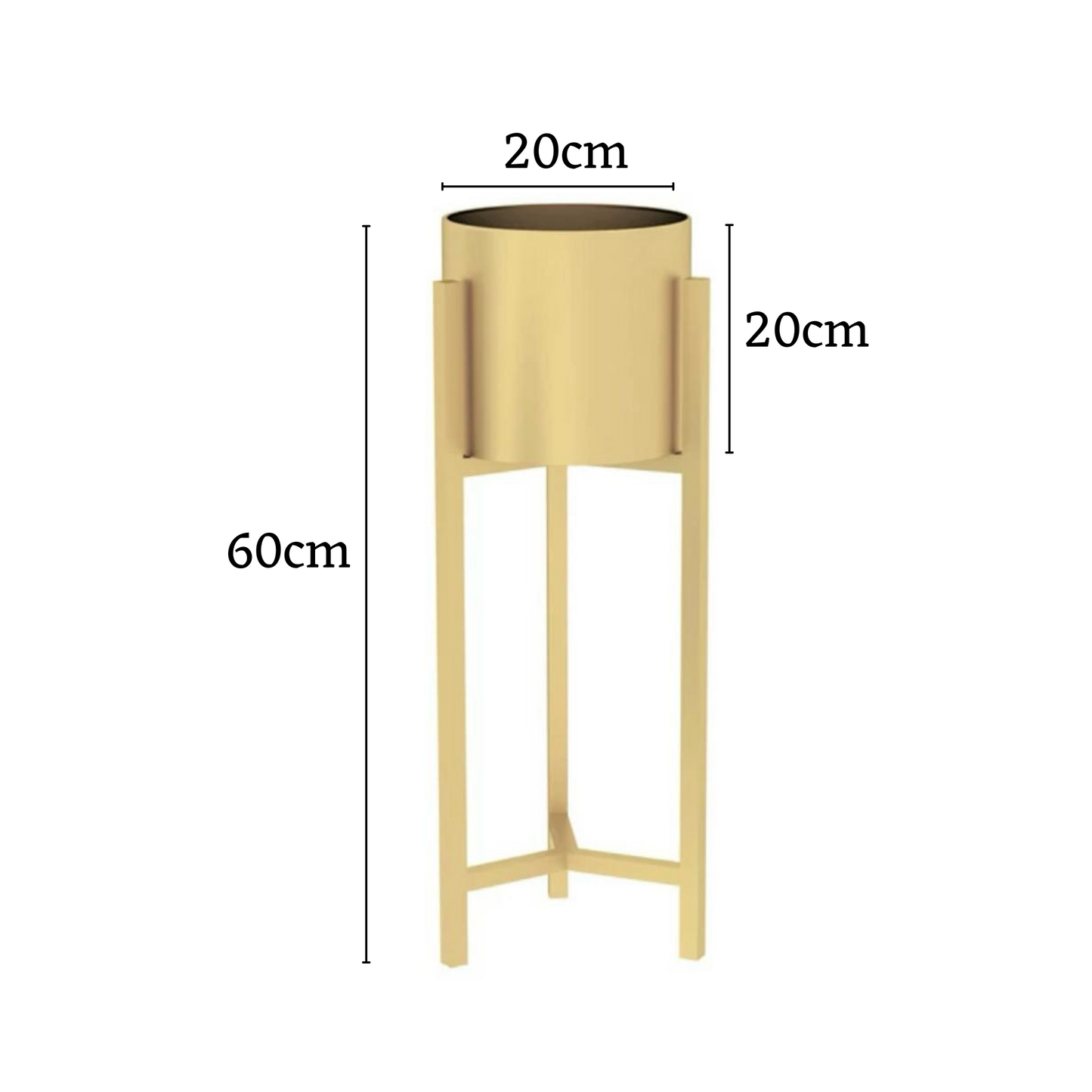 Plant Gold Pot with Gold Stand 60cm-90cm