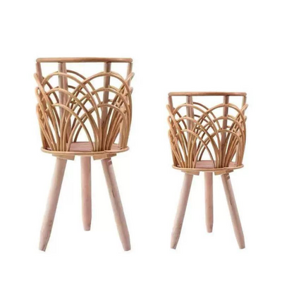 Nordic Bamboo Basket With Stand