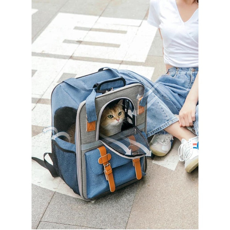 Steady style Pet Backpack Oxford, Mesh and Cotton (32cm)