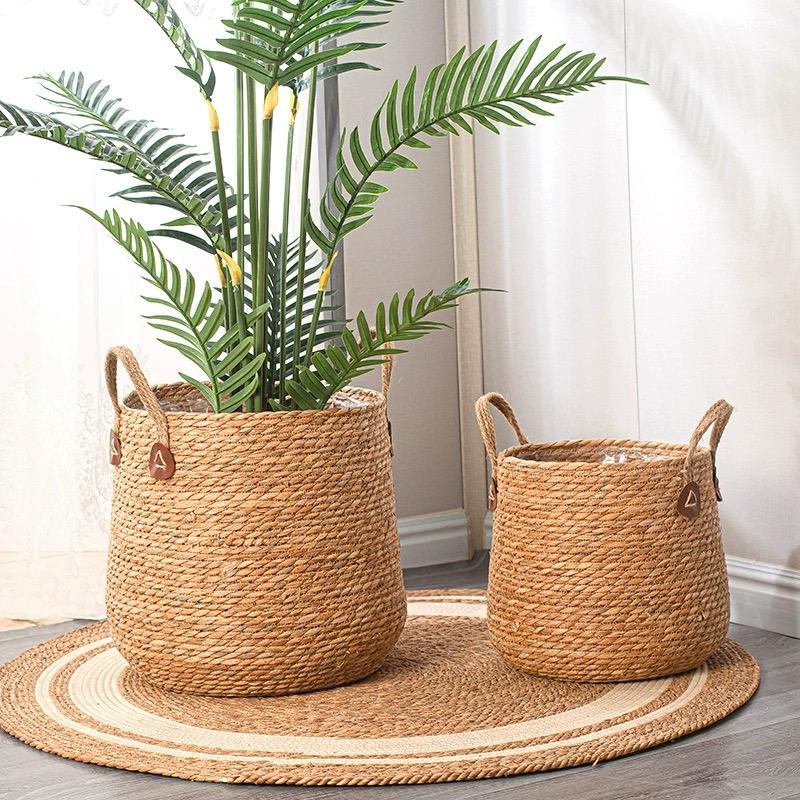 Woven Seagrass Plant Basket