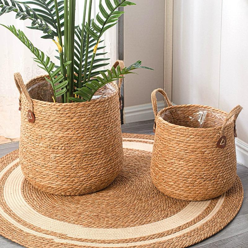 Woven Seagrass Plant Basket