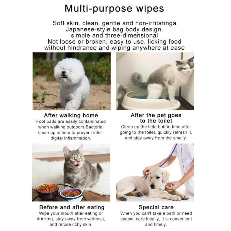 Pet Hygiene Wet Tissue Wipes
