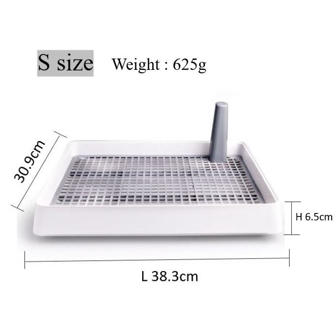 Pee Tray with Training Pole (Gray)