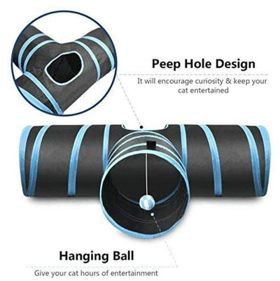 Cat Collapsible Indoor T-Type Tunnel