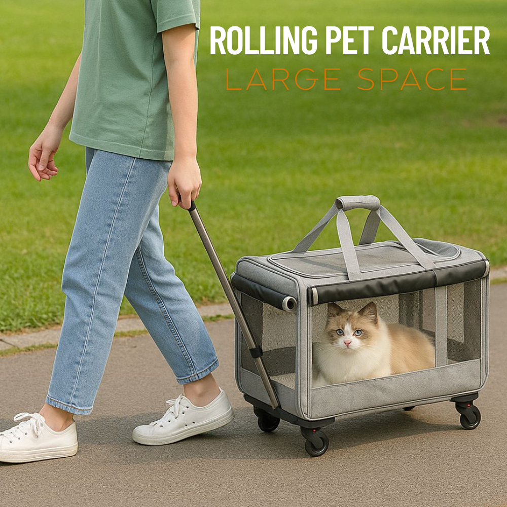 Pet Rolling Carrier Pet Sling and Luggage Trolley Carrier