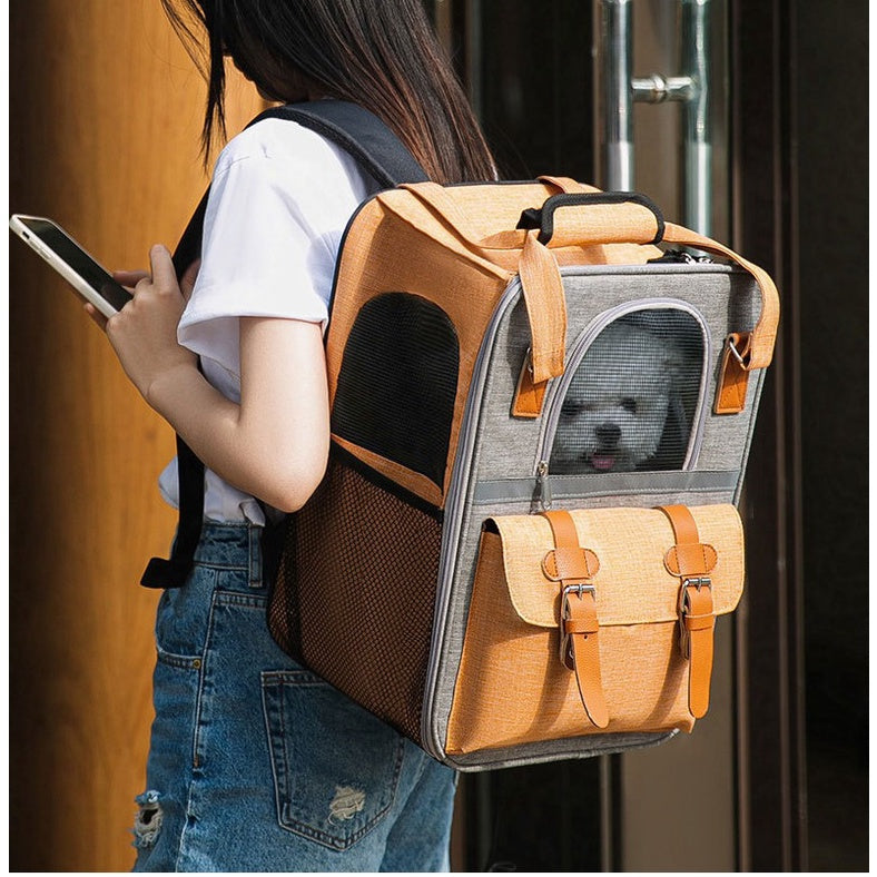 Steady style Pet Backpack Oxford, Mesh and Cotton (32cm)