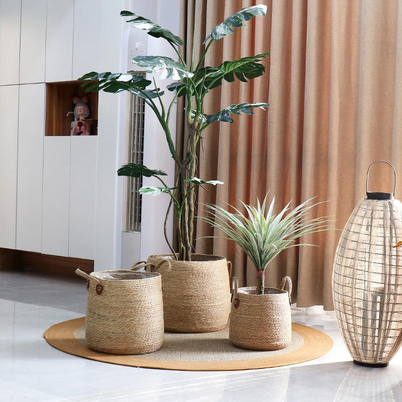 Woven Seagrass Plant Basket
