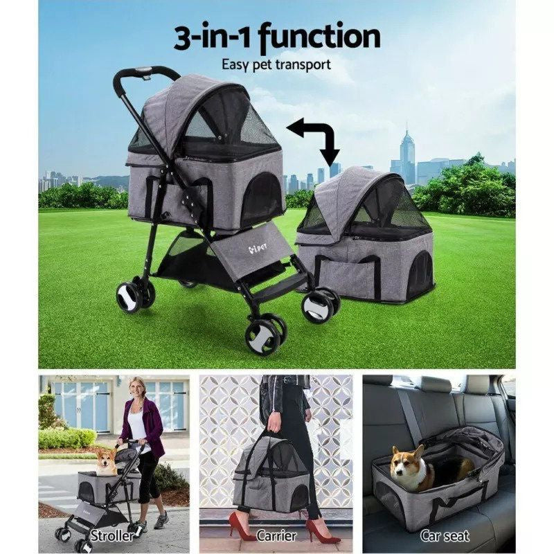 3in1 Pet Stroller, Carrier and Car Seat