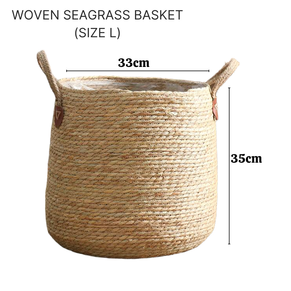 Woven Seagrass Plant Basket
