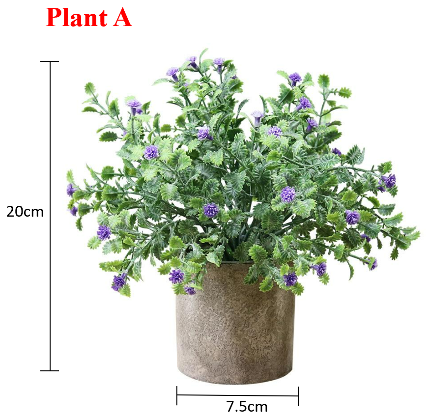 Artificial Small Table Plant in Pulp Pot
