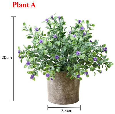 Artificial Small Table Plant in Pulp Pot