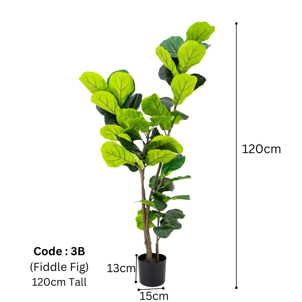 Artificial Fiddle Fig Plant 120cm