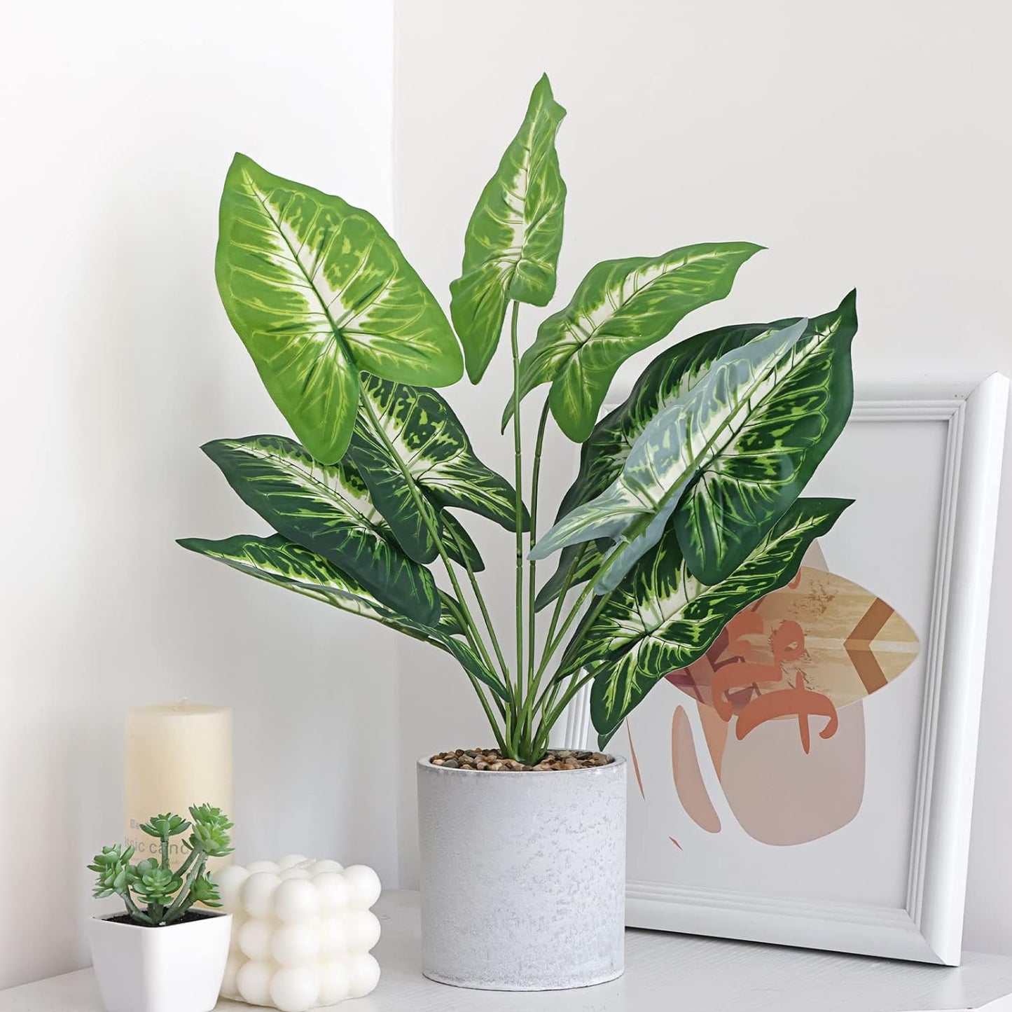 Artificial Small Potted Plant - Grey Pot (45 cm)