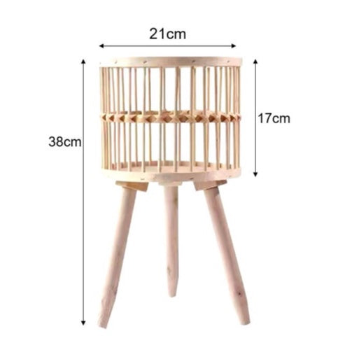 Bamboo Basket With Stand