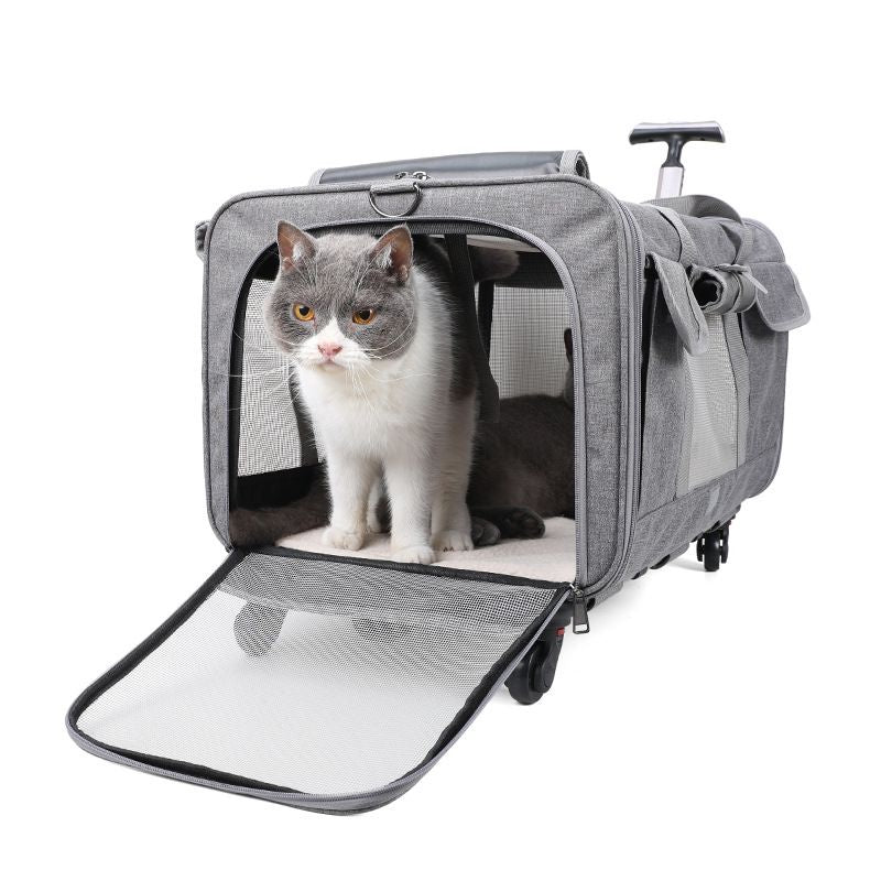 Pet Rolling Carrier Pet Sling and Luggage Trolley Carrier