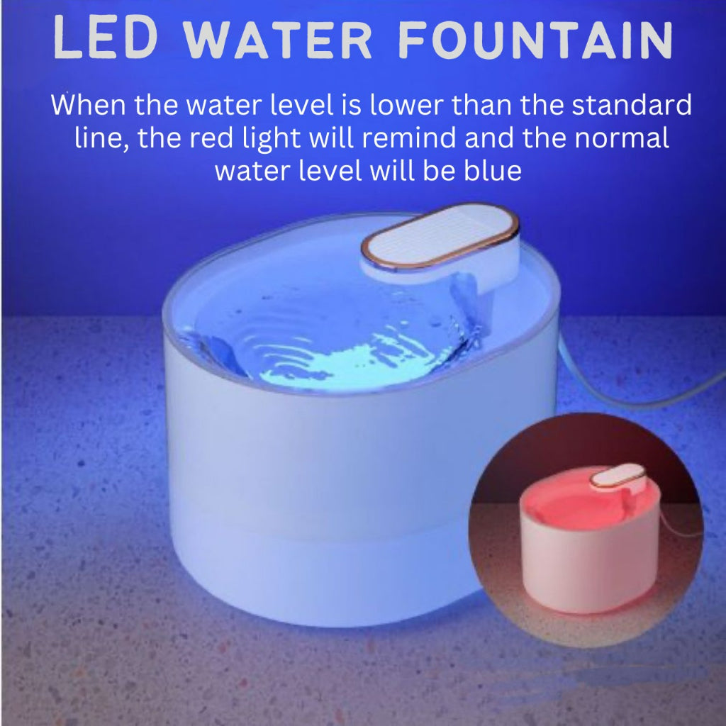 Water Fountain - Automatic with LED Filter (3L)