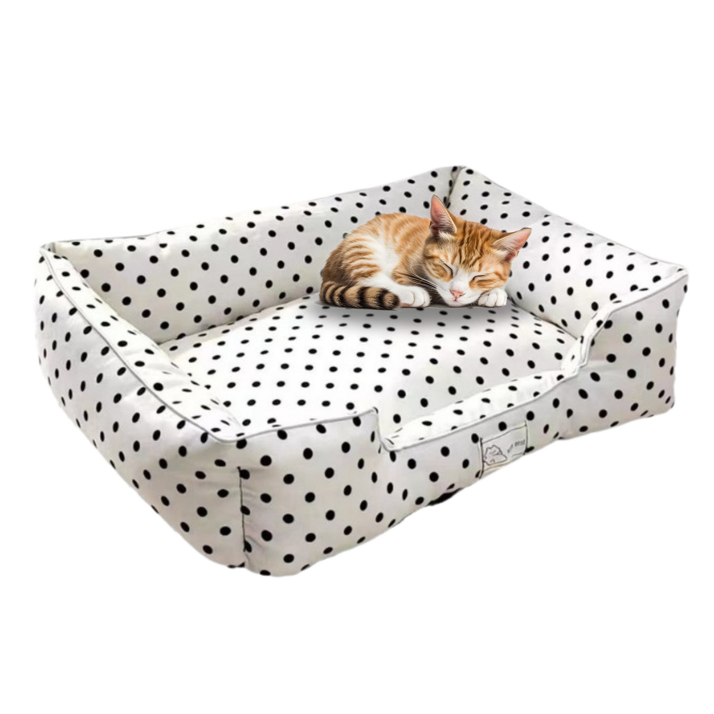 Scratch Proof Pet Bed (White Dot)