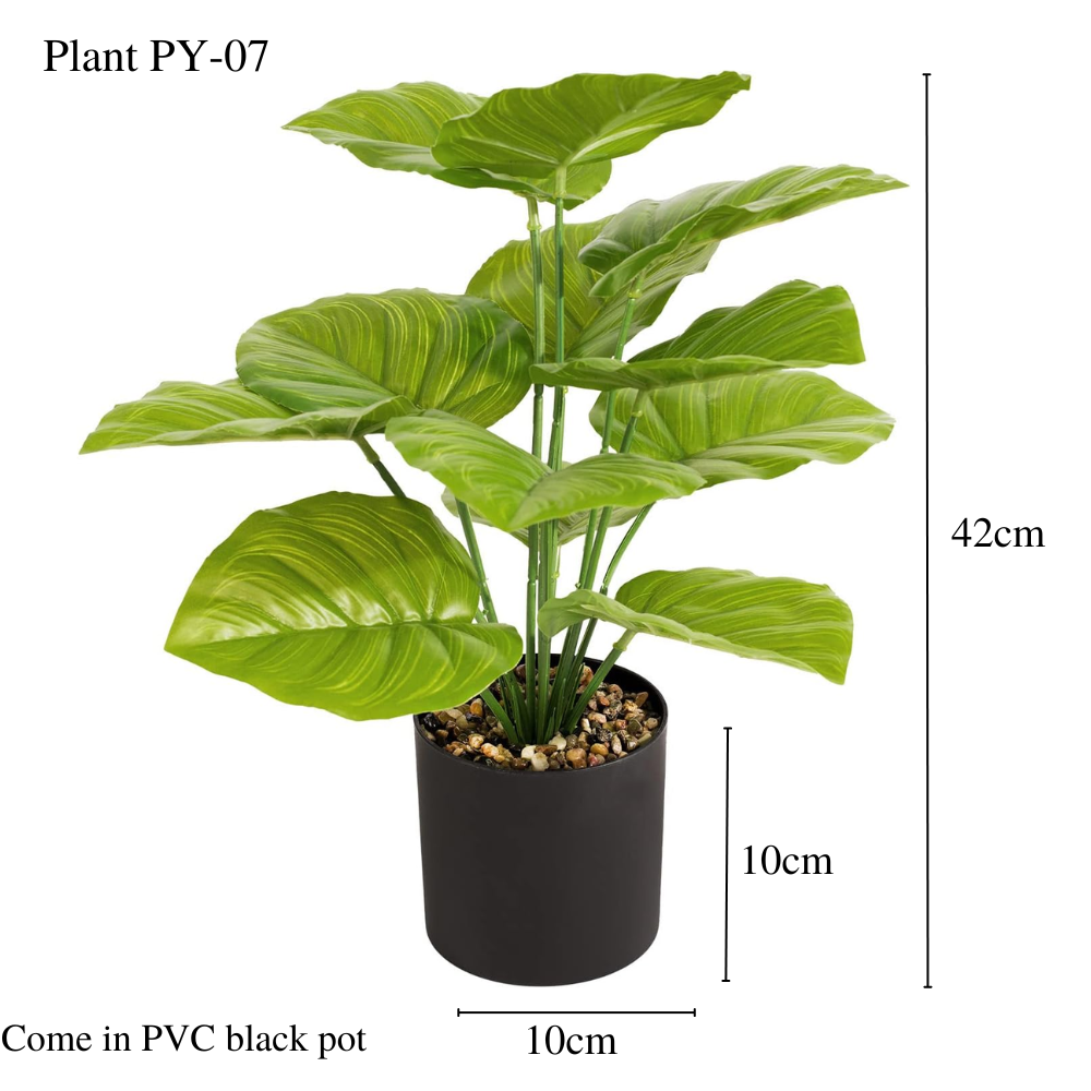 Artificial Small Potted Plant - Black Pot (42cm)