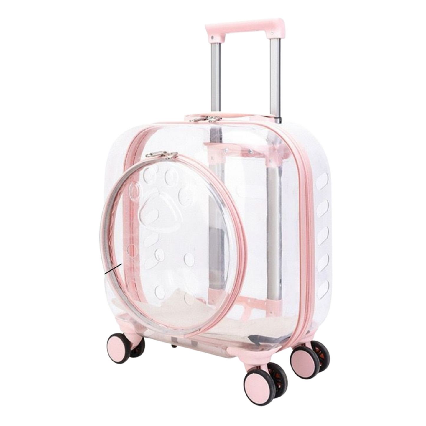 Transparent Pet Luggage and Backpack Trolley Carrier - Square (40cm)