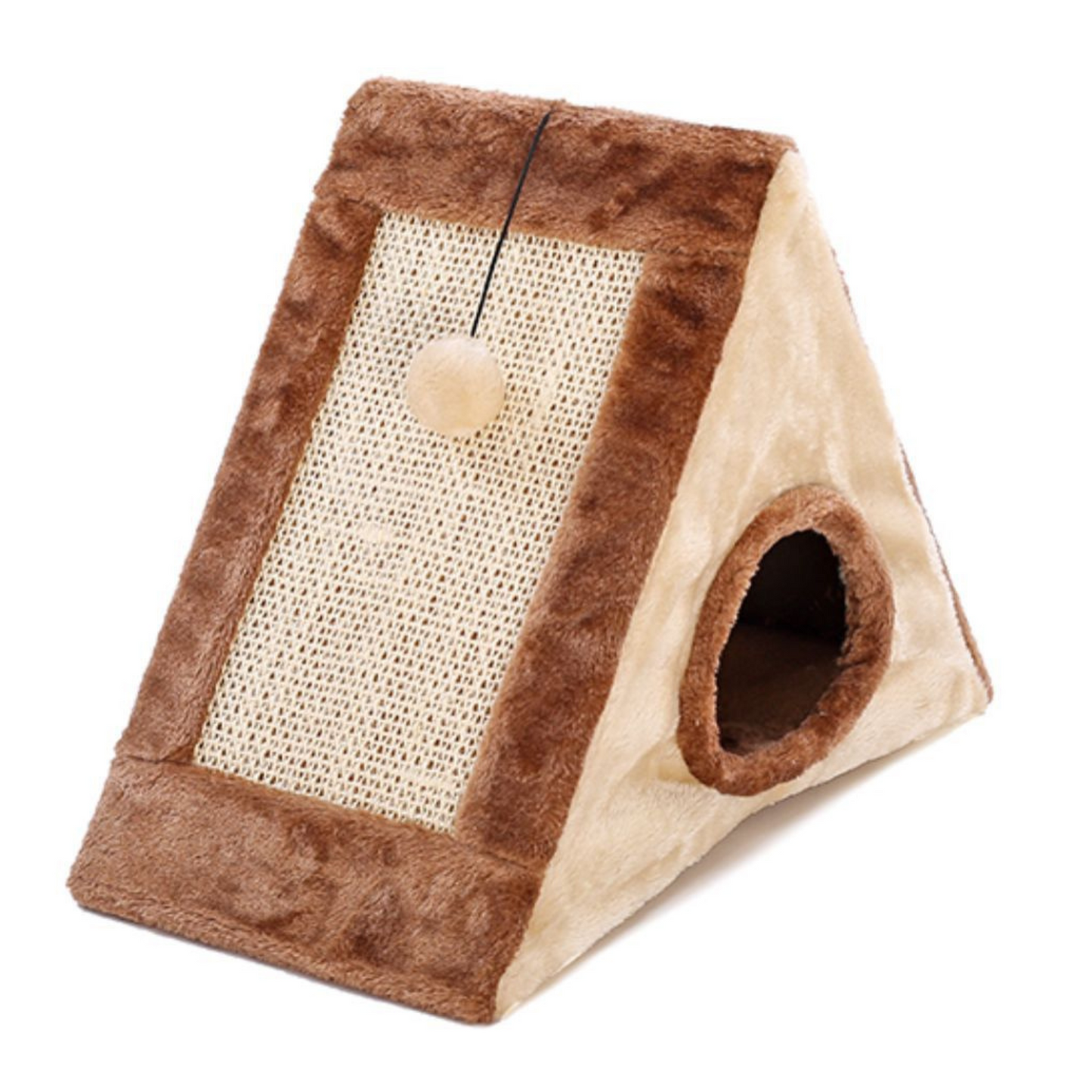 Triangle House Scratching Board (Fur)