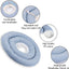 Donut Design Thick Cushion Pet Collar (Blue)