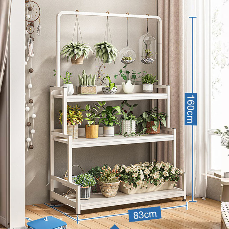 3-Tier Plant Rack White 160cm Height