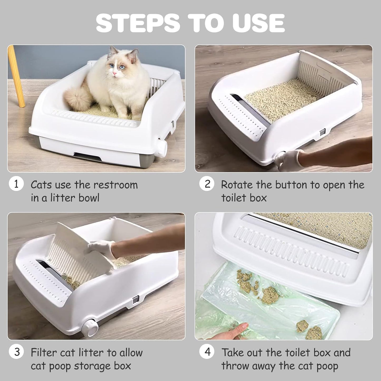 Semi-Auto Cat Litter Box