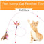 Cat Teasers Wand Toys with Feather