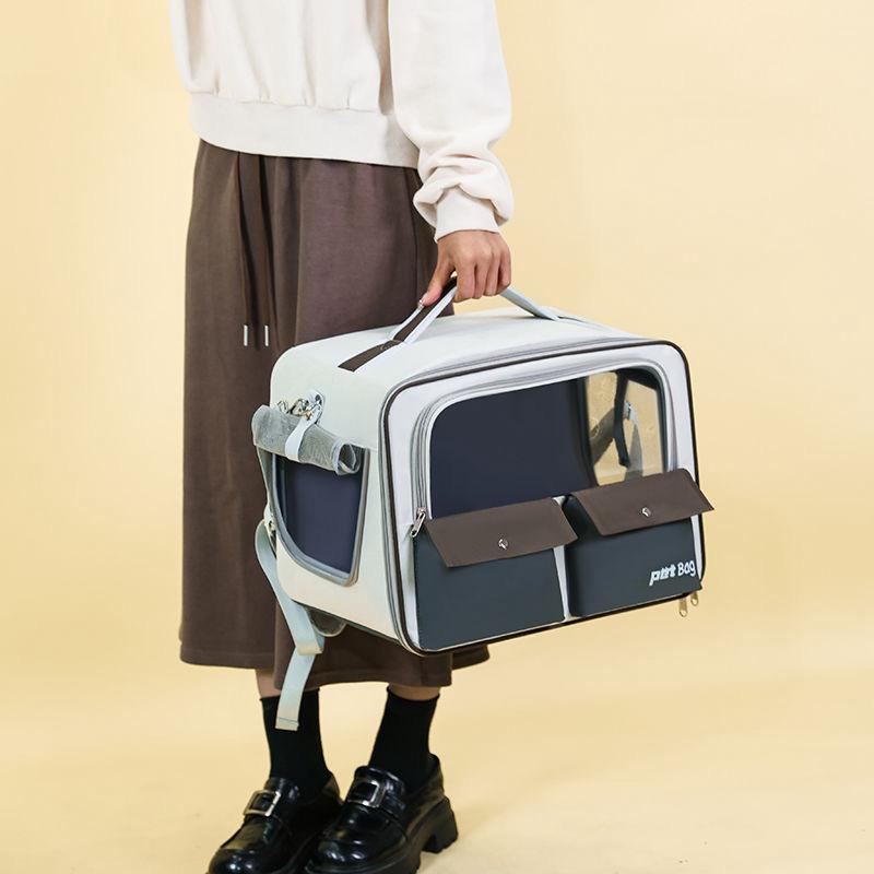 Rolling Pet Carrier Backpack with Wheels For Cat Dog