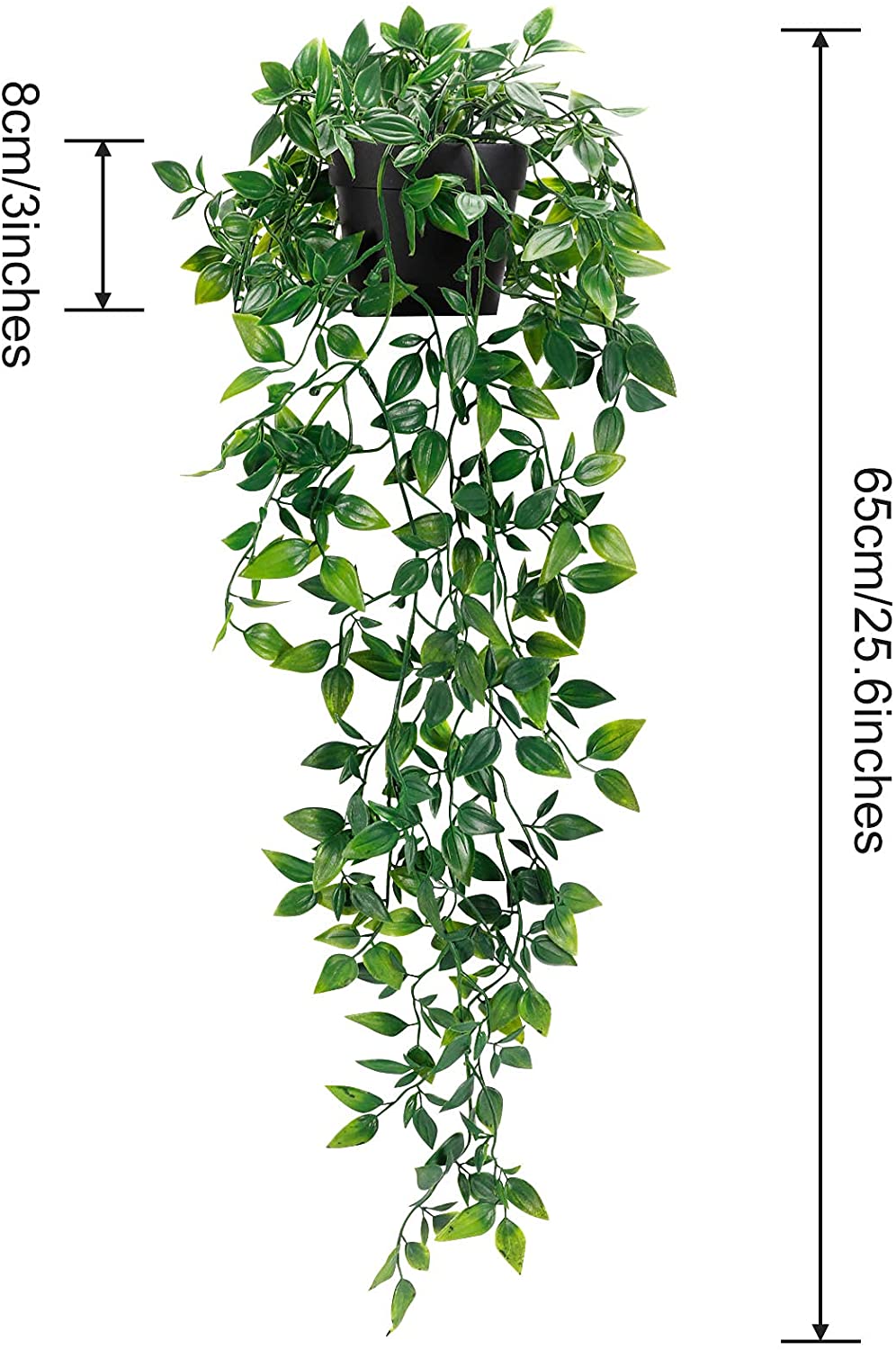 Artificial Hanging Plants In Black Pot H-3