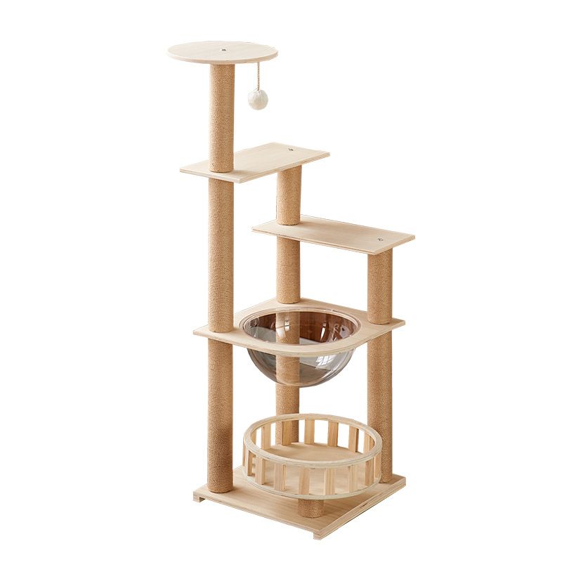 Wood and Sisal Cat Condo (116cm)