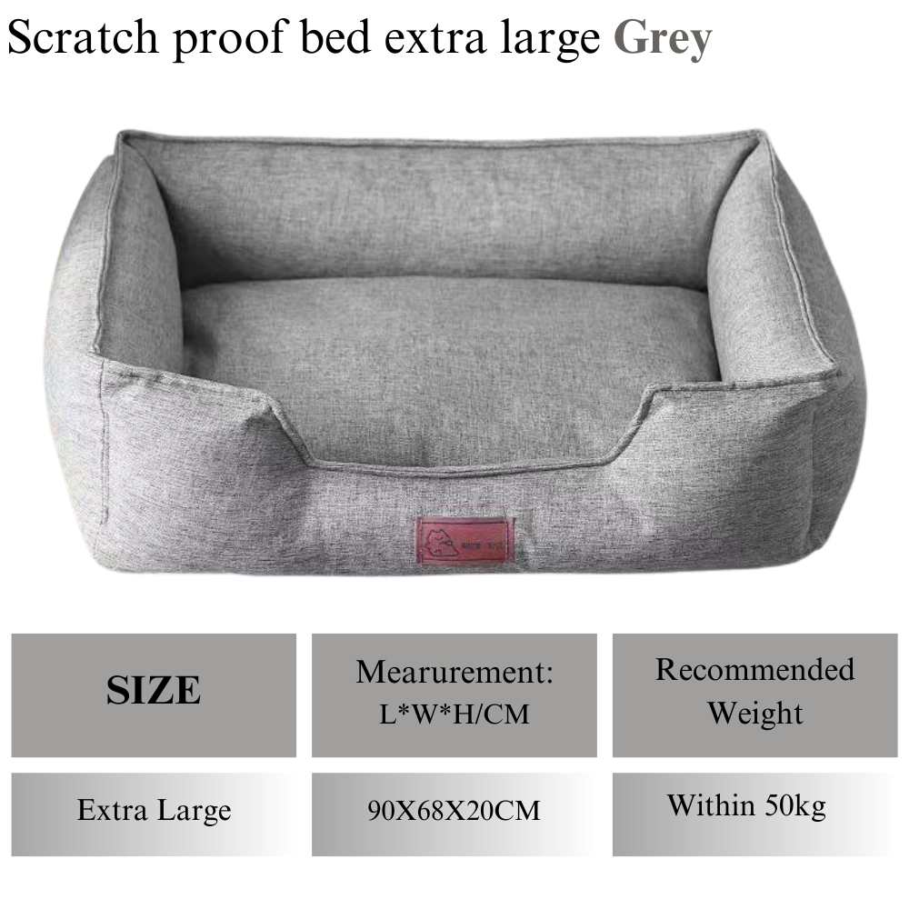 Scratch Proof Pet Bed (Grey)