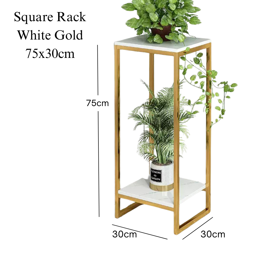 2 tier square plant rack Gold