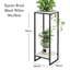 2 tier square plant rack Black