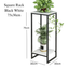 2 tier square plant rack Black