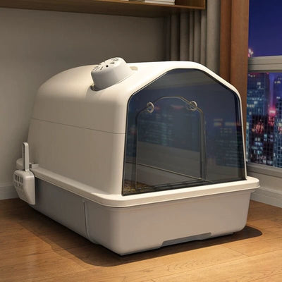 Igloo Design Enclosed Litter Box Grey