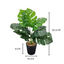 Artificial Small Monstera Potted Plant - Black Pot (32.5cm)