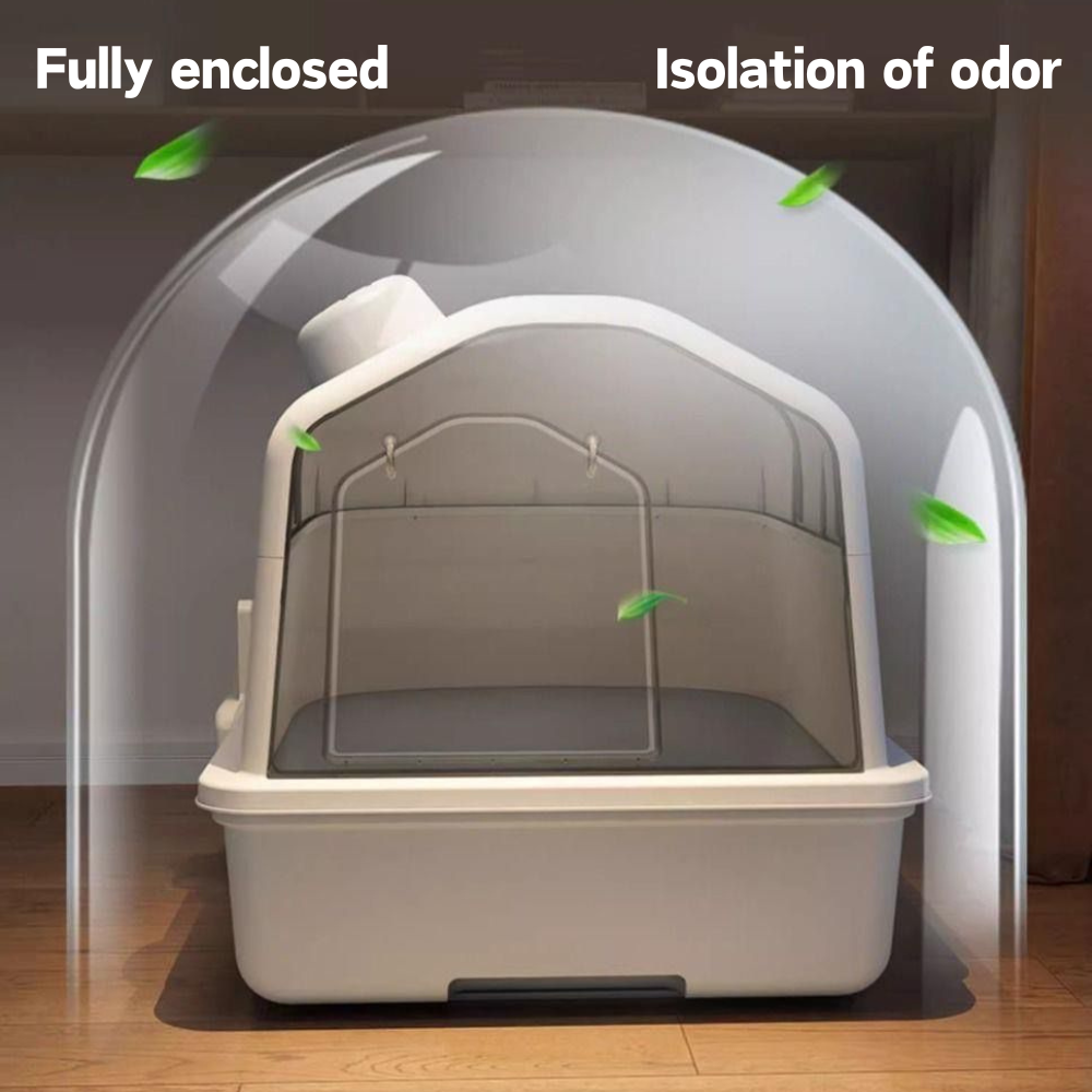 Igloo Design Enclosed Litter Box Grey