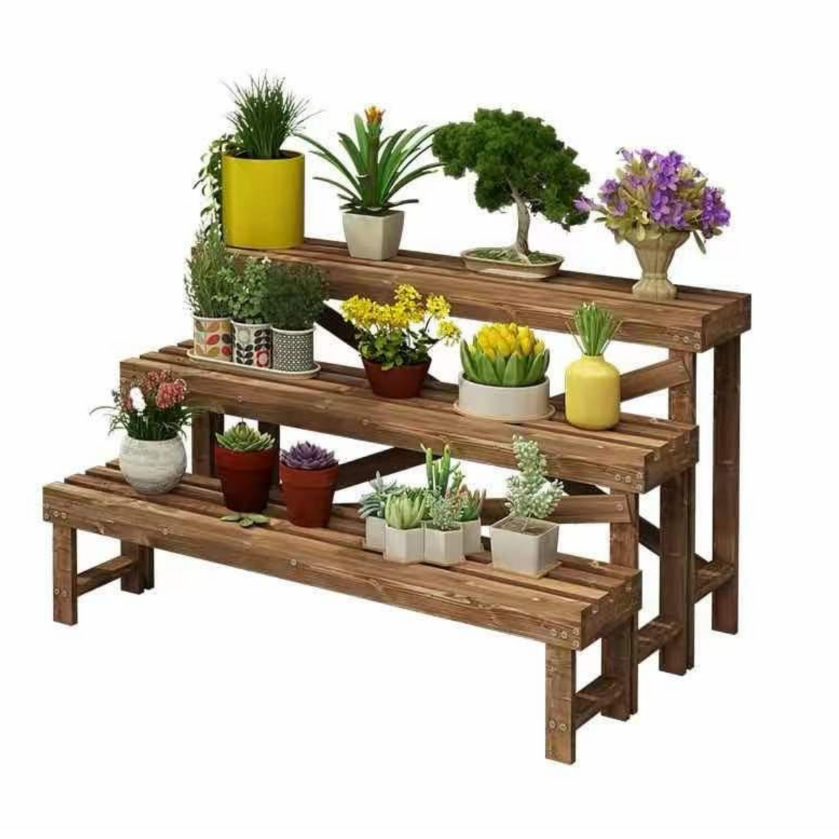 Soft Leaf Rack Single Layer Wooden Rack (80cm)