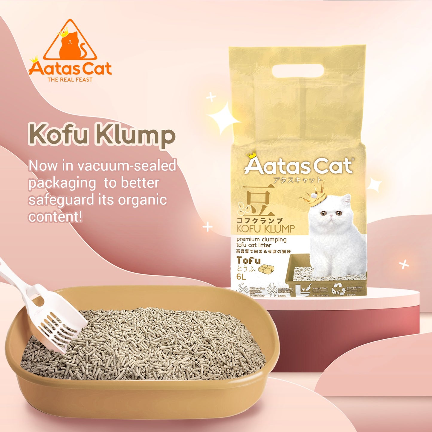 Aatas Cat Kofu Klump Cat Litter (6 liters)