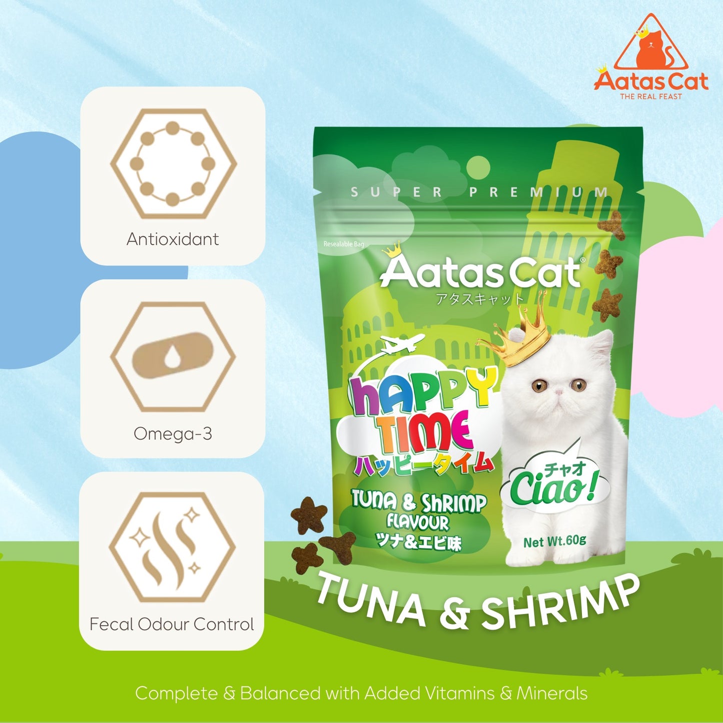 Aatas Happy Time Treats 60g (Bundle of 2)